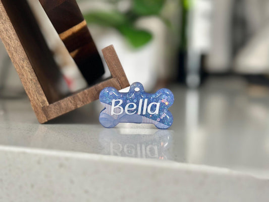 Personalized Resin Pet ID Tag: Custom Dog & Cat Collar Accessory